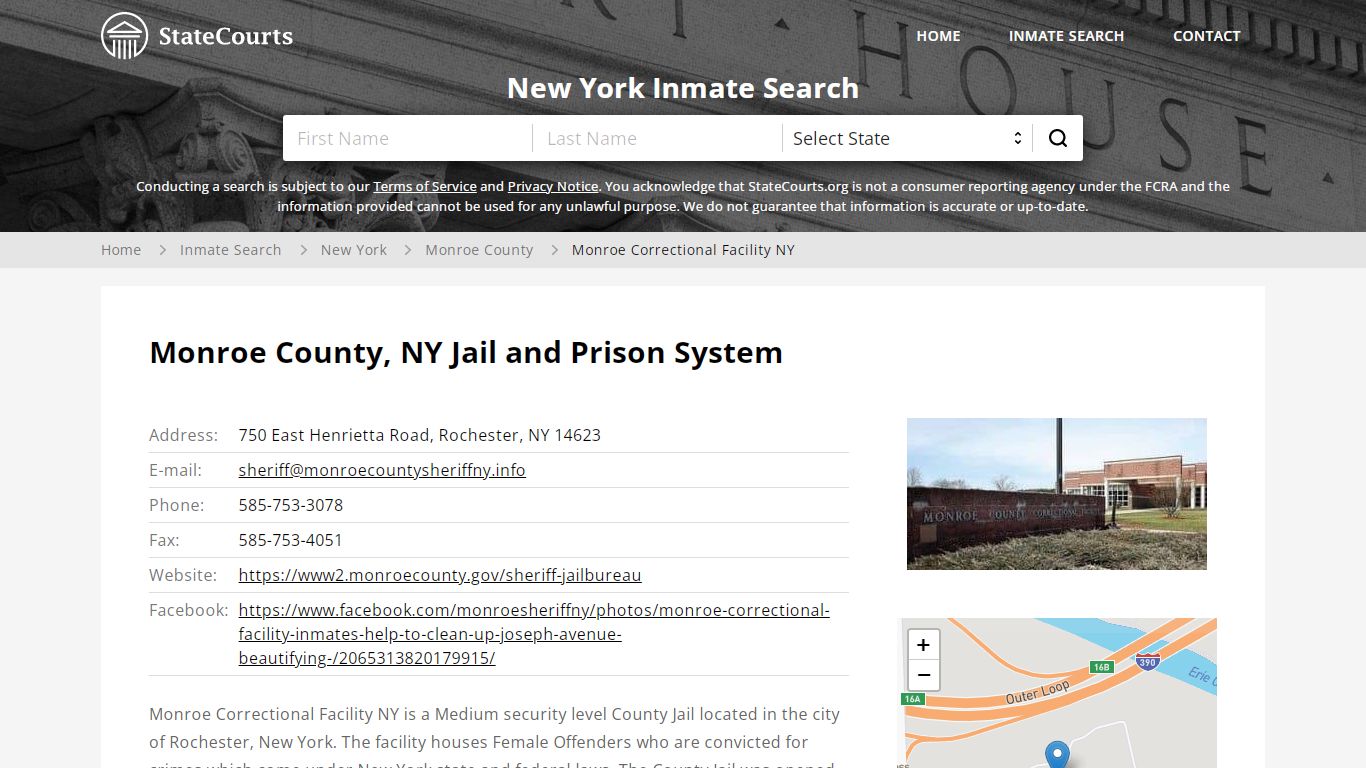 Monroe Correctional Facility NY Inmate Records Search, New York ...